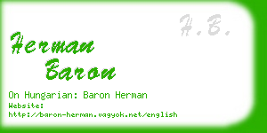 herman baron business card